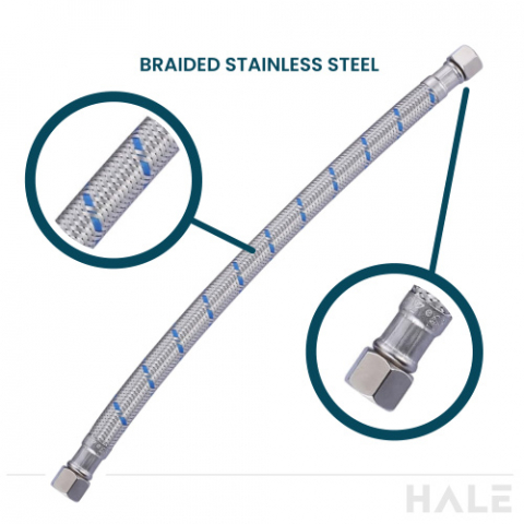 3/8C Stainless Steel Braided Faucet Water Line (36 inch)